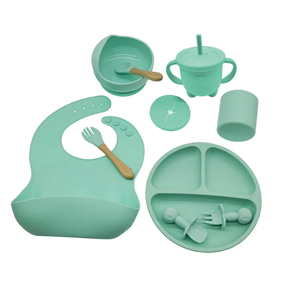 Silicone Tableware for Babies - 10-Piece Set