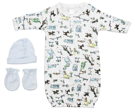 Baby Boys 3 - Piece Layette Set | Newborn Essentials Gift Set - HT SHOP