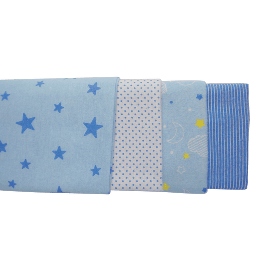 Blue Four Pack Receiving Blanket - HT SHOP