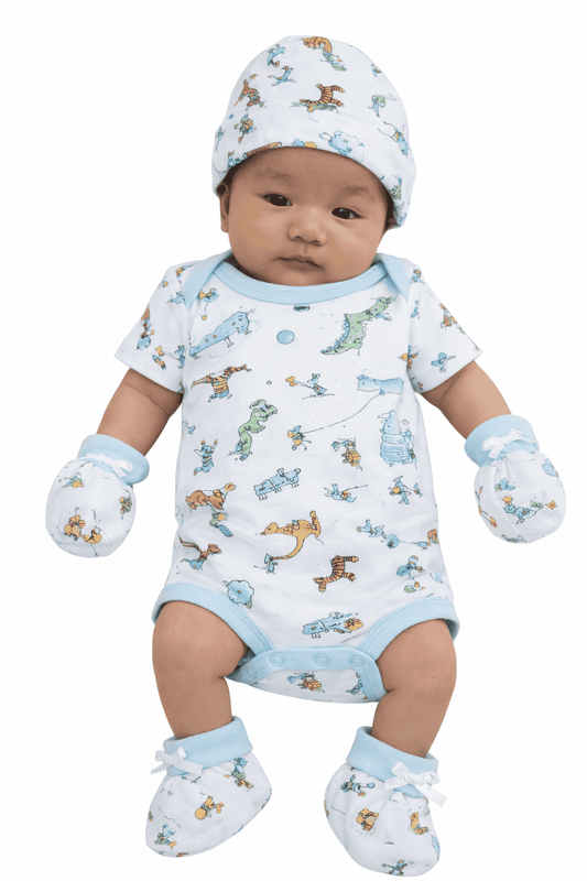 Essential Newborn Baby Boy Layette Set - 18 Piece Gift for New Moms - HT SHOP