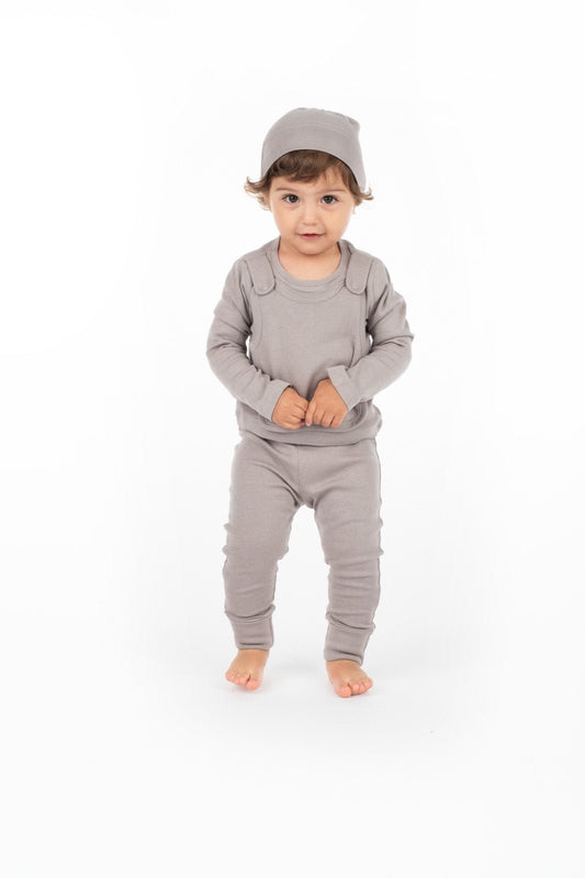 Footsie Tootsie Pants - Gray - HT SHOP