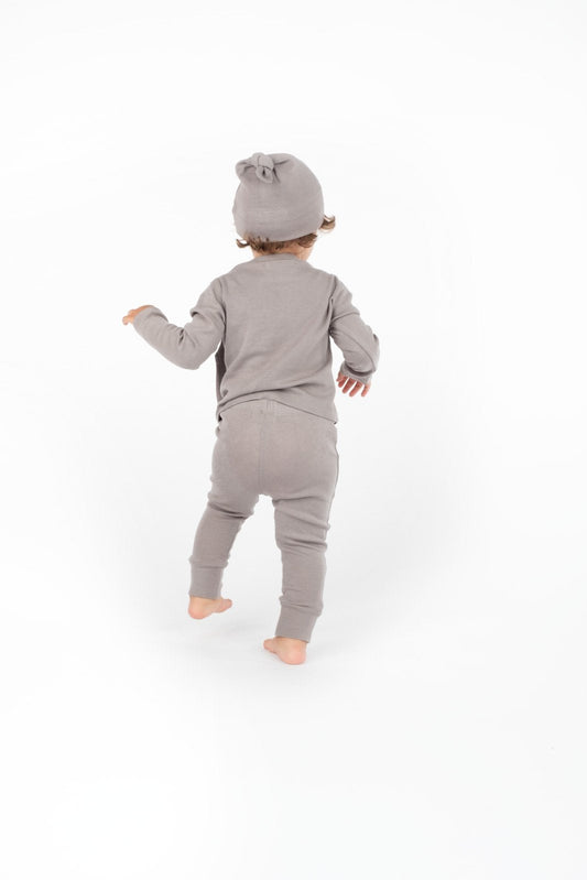 Footsie Tootsie Pants - Gray - HT SHOP