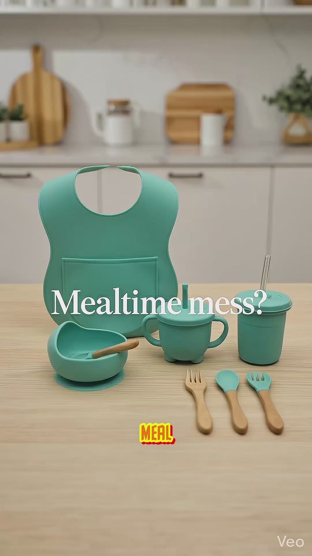 Silicone Tableware for Babies - 10-Piece Set